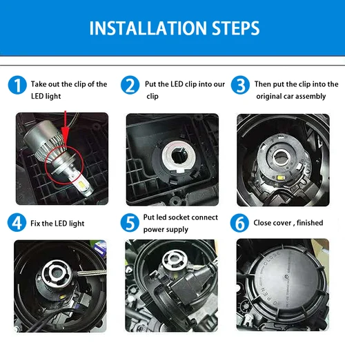 Imagen 2 del producto NSXINQI 2 uds H1 LED bombilla de faro de coche soporte adaptador enchufe TK-128 para Kia Cadenza K7 Hyundai Grand Starex