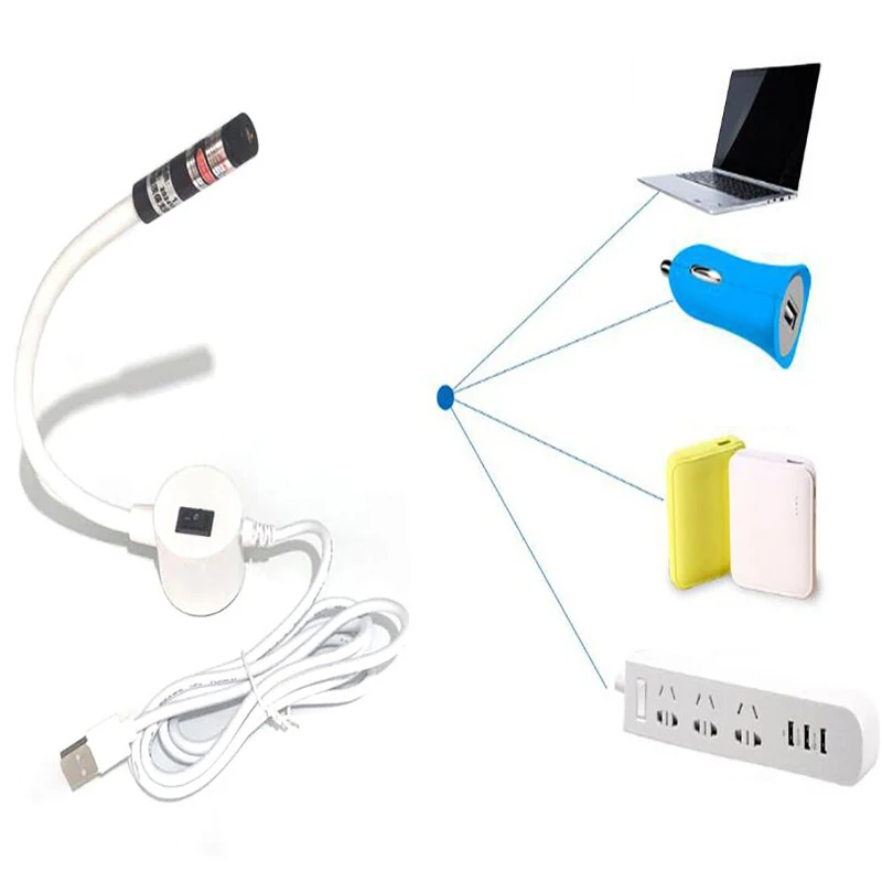 Red Laser Positioning Light for Precision Cutting, USB, Infrared Working Lamp, DC5V Magnetic Base Sewing Machine Accessory