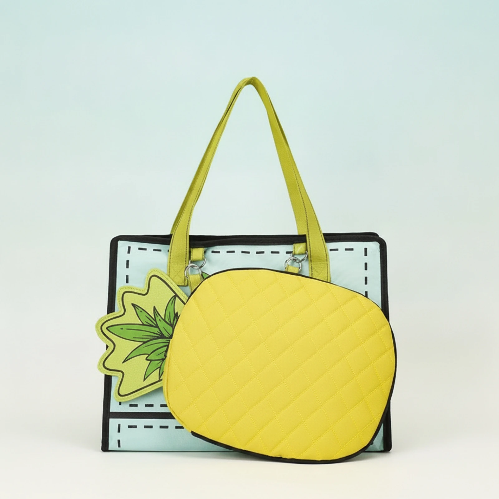 Tote Bag Structured Shoulder Bag Roomy Rectangular for Students, School, Commuting