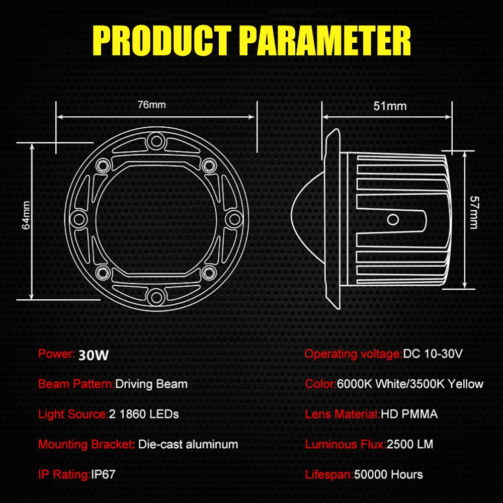 24V 12V auto DRL světel LED 6000K/3500K mlha objektiv motocykl reflektor povodeň doušek den běžecký lamp pro džíp wrangler pryč silnice 4x4