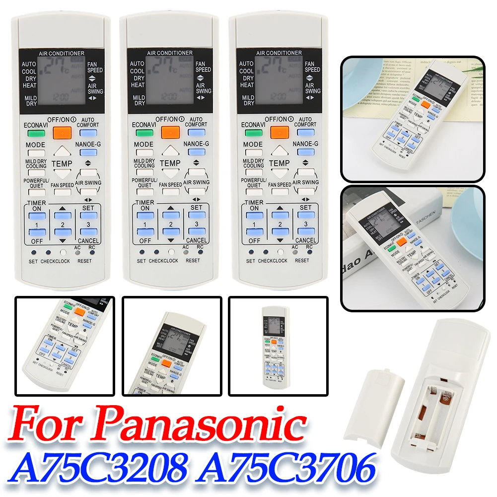 

Пульт дистанционного управления для кондиционера Panasonic A75C3208 A75C3706 A75C3708 KTSX5J A75C3167 A75C3607, Кондиционер