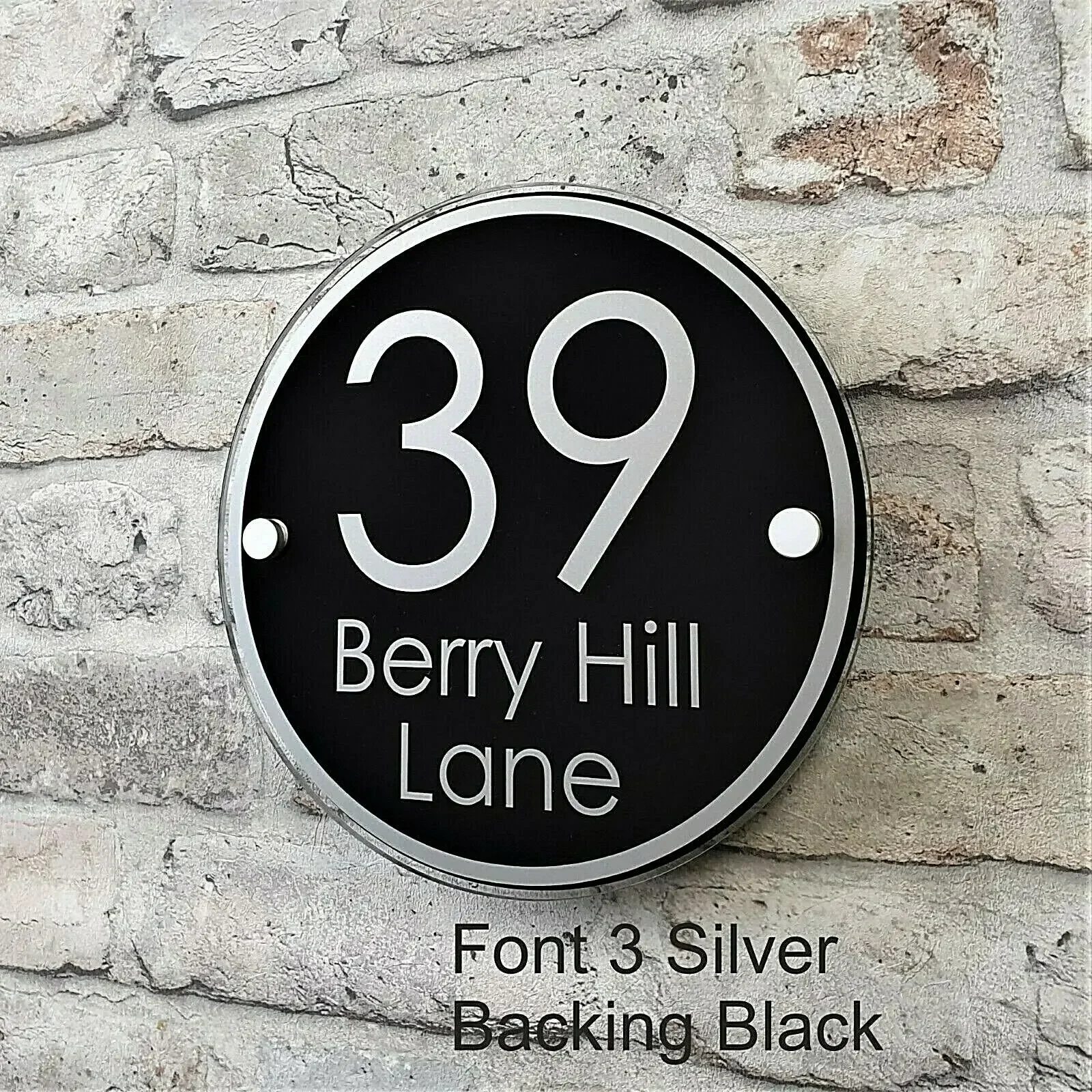 Customized Acrylic Round House Signs Address Plaques & Door Numbers Letters Contemporary Home Decor