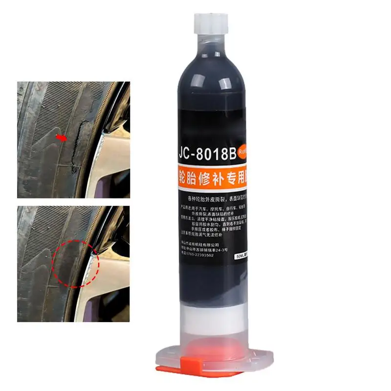 Tire Cement Glue 50ml Rubber Glue For Tires Waterproof Tire Sidewall Repair Tire Restoration Agent Fast-Acting For Truck