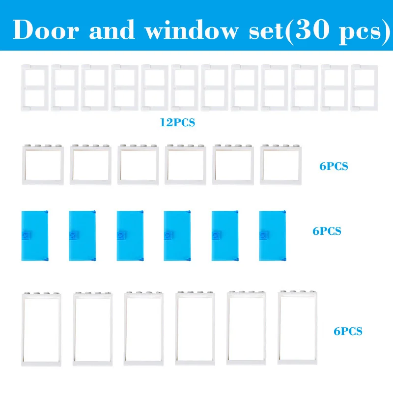 어린이 작은 입자 대량 문 창 자동차 부품 휠 세트 Diy 빌딩 블록 벽돌 액세서리 어린이를위한 장난감