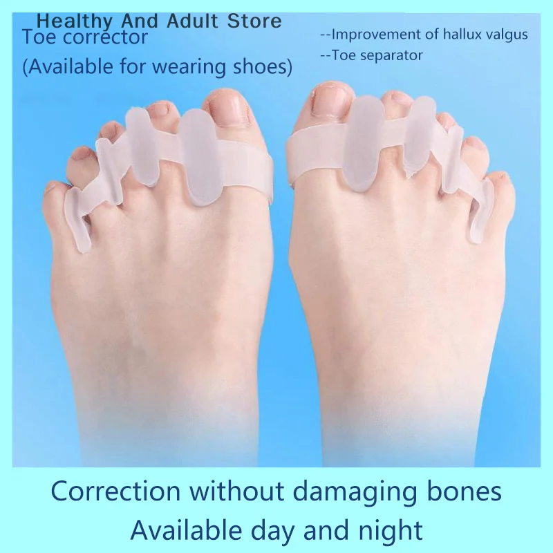 1 Paar Zehentrenner, geeignet für Bunion Corrector-Material, weiche Gel-Glätteisen-Abstandshalter