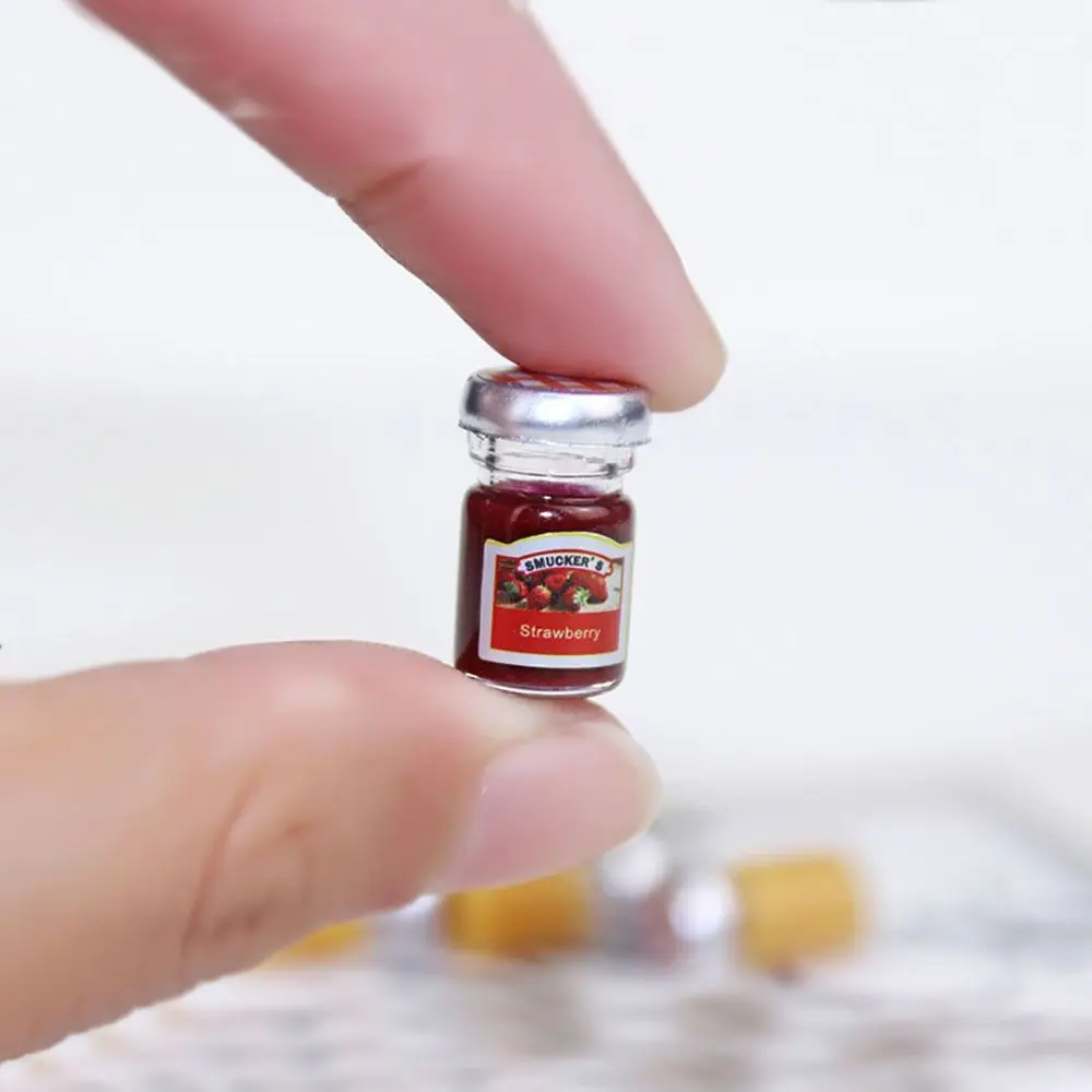 1:12 스케일 미니어처 양념통 음식 장난감 시뮬레이션 유리병 인형의 집 양념통 인형 액세서리 소꿉놀이