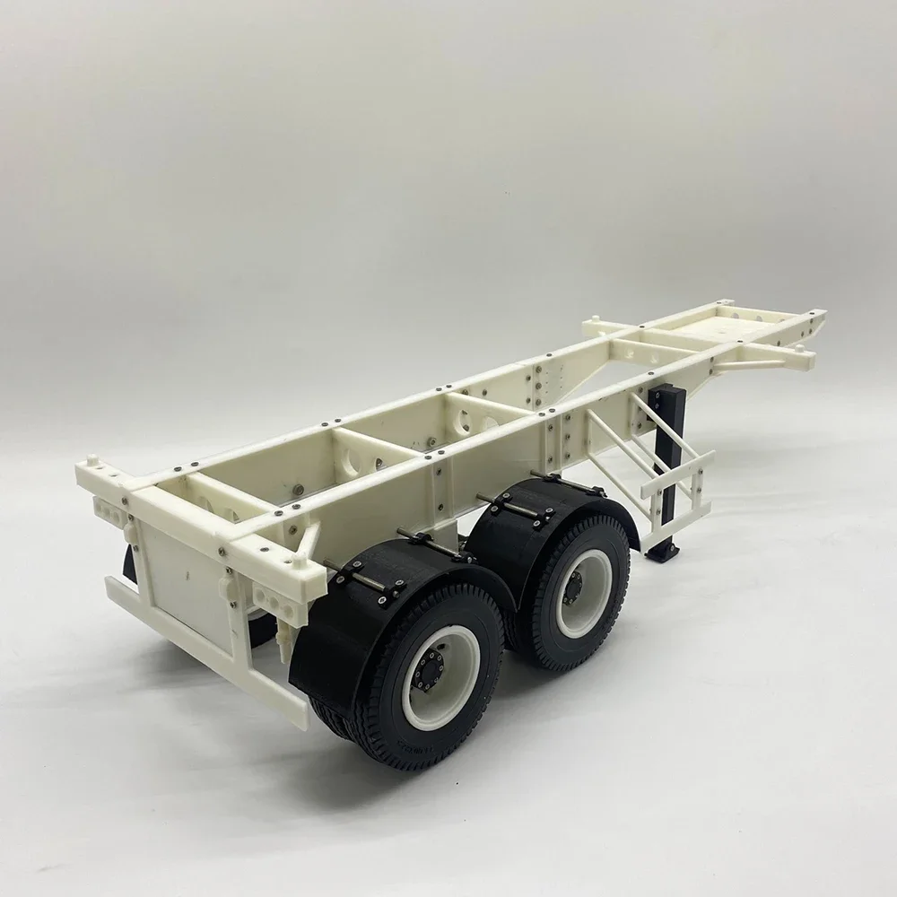 20-foot 1:14 Trailer Container Chassis Frame Trailer for 1/14 Tamiya RC Truck Scania 770S Actros 3363 Volvo MAN LESU Car Parts