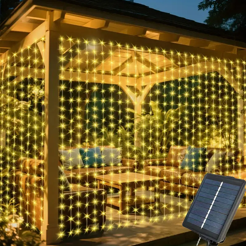 3M/6M Garland Fairy Lights Solar Curtain String Lights Garden Yard Decoration Christmas Wedding Outdoor Decor LED Holiday Light