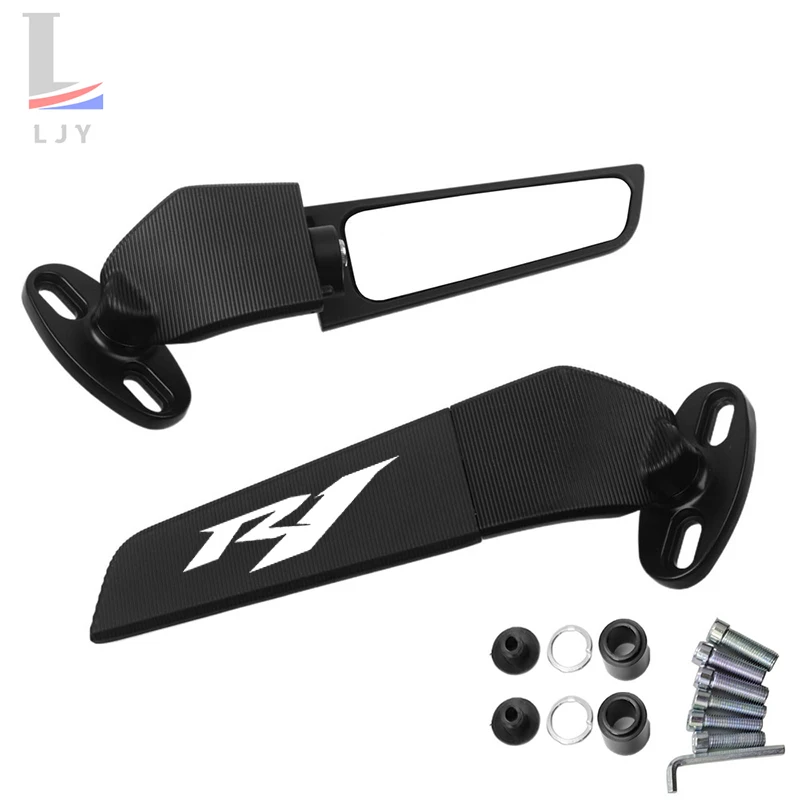 Motorcycle Mirrors Stealth Winglets Mirror Caps For Yamaha YZFR1 YZF R1/R1M/R1S R6 YZF R1