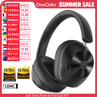 Oneodio A5 Bluetooth 5.4 Headphones 43dB Hybrid Active Noise Cancelling Over Ear Wireless Headset Hi-Res LDAC Audio With ENC Mic