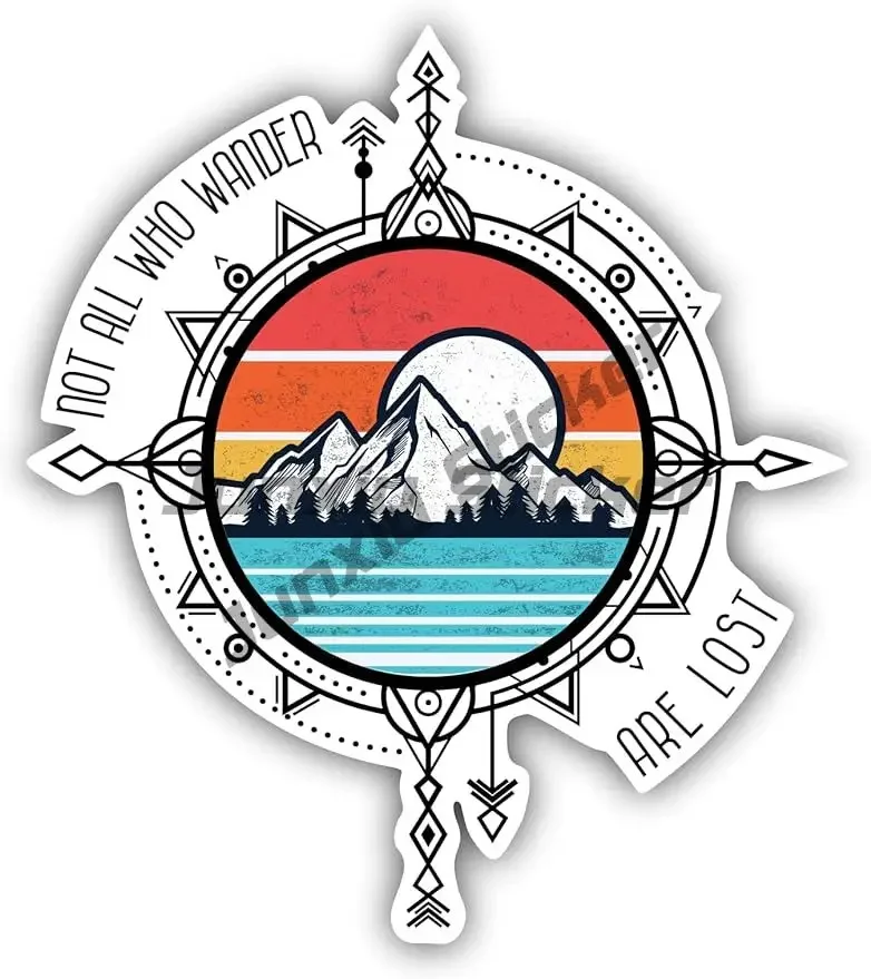 

Not All Who Wander are Lost Decal, Car Stickers and Decals Waterproof Car Bumper Stickers Cooler, Travelers, Motorbike Graphics