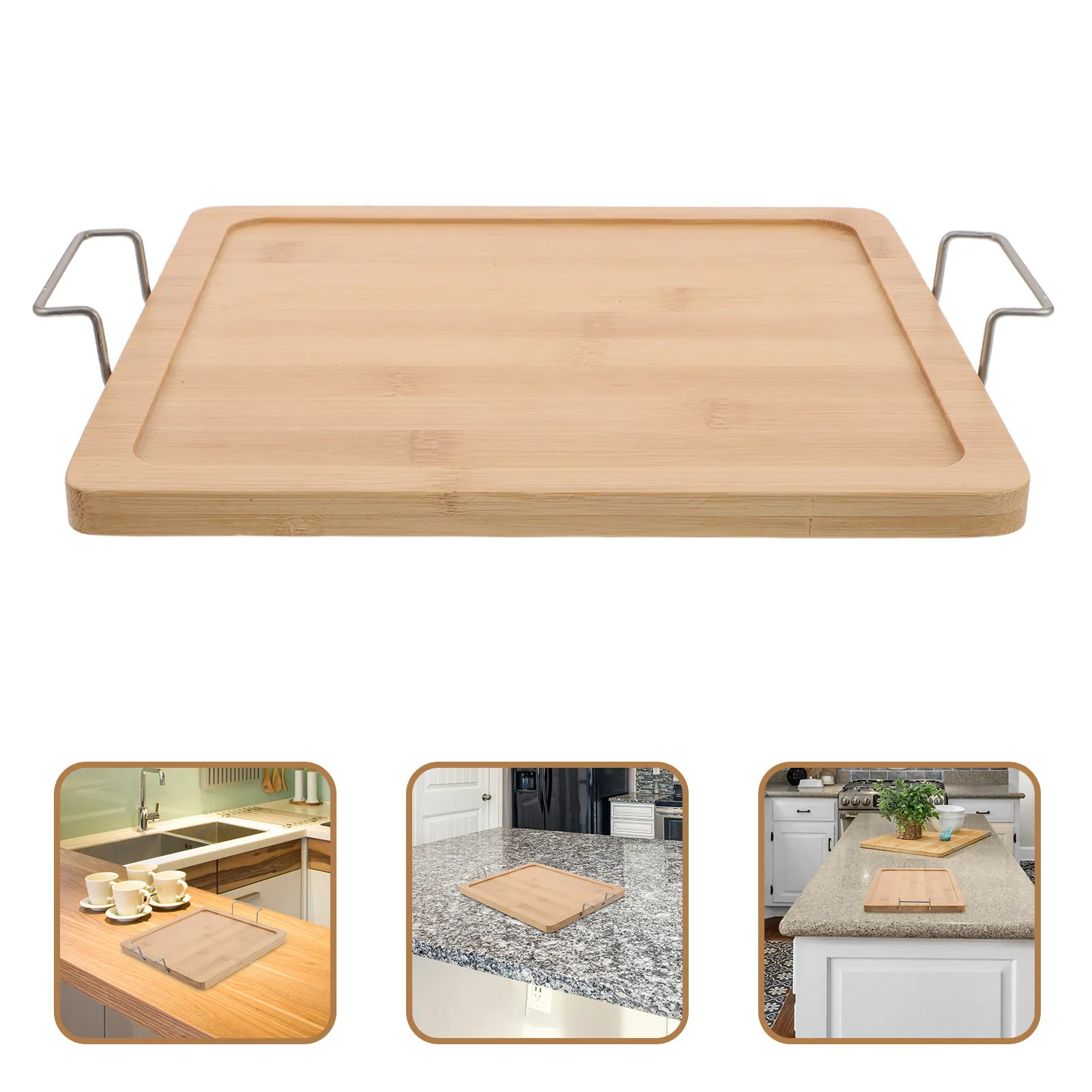 

Solid Wood Rectangle Serving Tray Rustic Charcuterie Platter Food Presentation Board Living Room Coffee Table Home Hotel