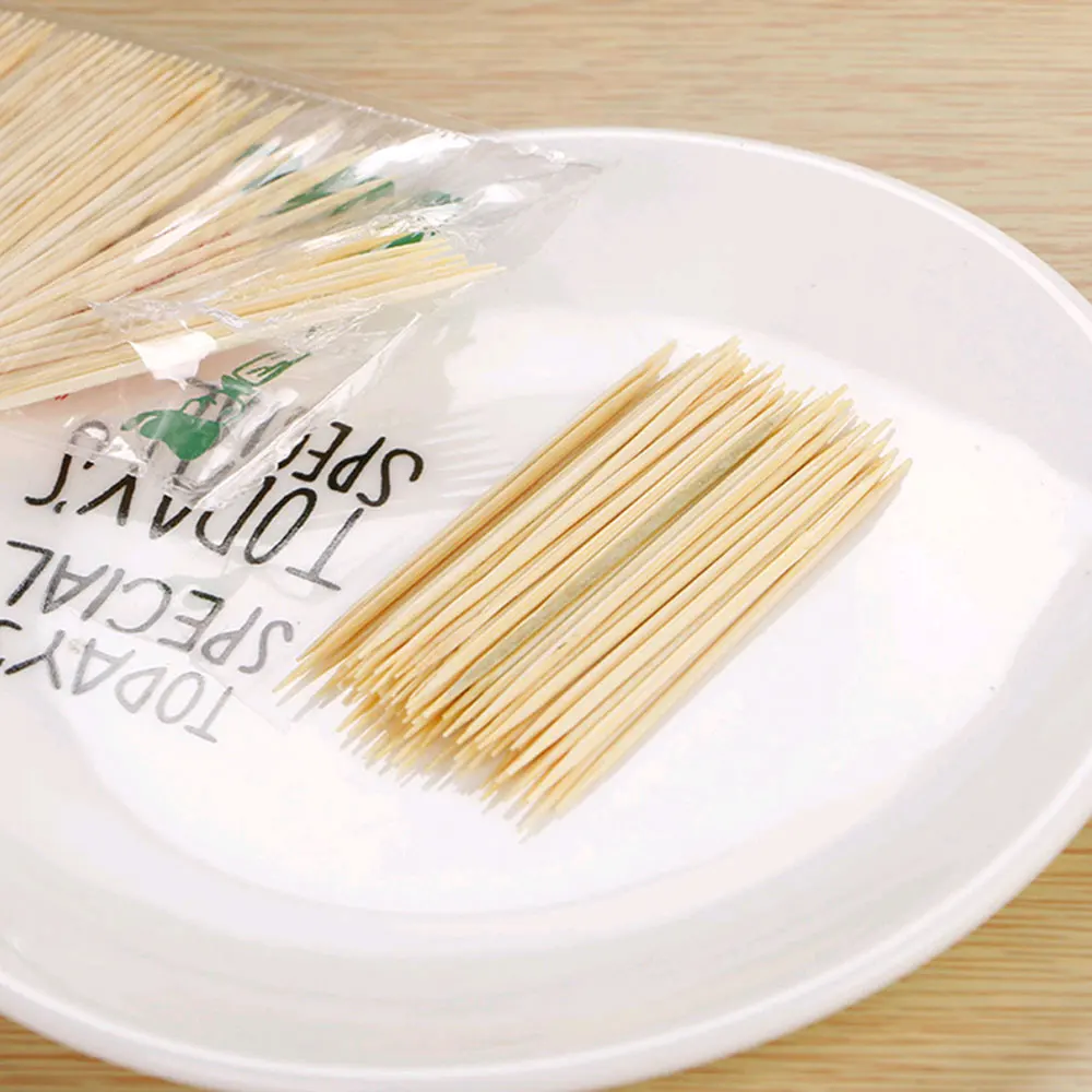 Double Headed Bamboo Toothpick Disposable Natural Toothpick Family Restaurant Accessories Fruit Single ToothSticks Accessories 5