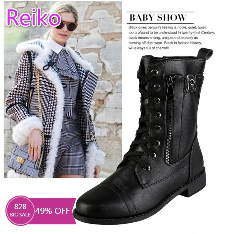 Retro Boots Women 2023 Autumn/winter New Tooling Boots Large Size Short Boots Thick Heel Knight Brown Leather Black