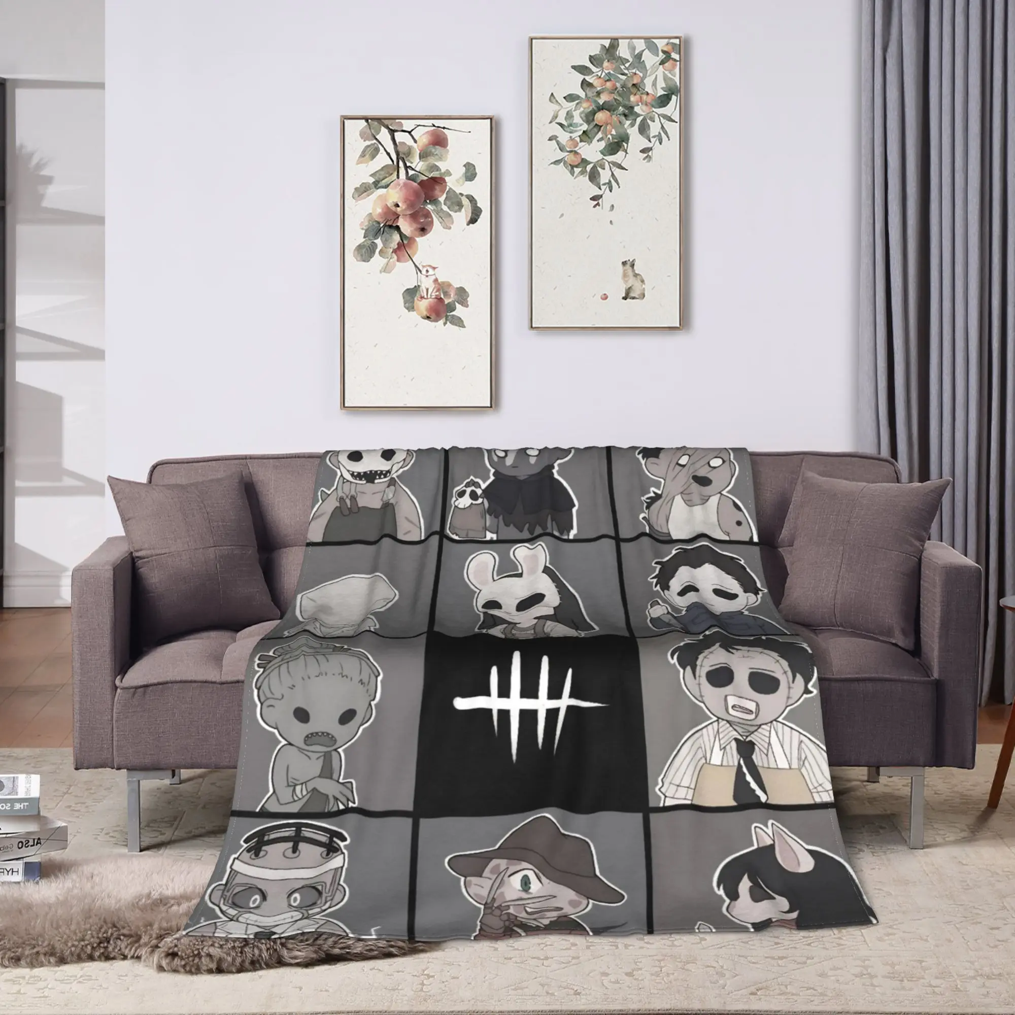 Deads by Daylights Blanket  Soft Graphic Plush Bedding Throws For Couch Chair Picnic Flannel Bedspread Bed Cover