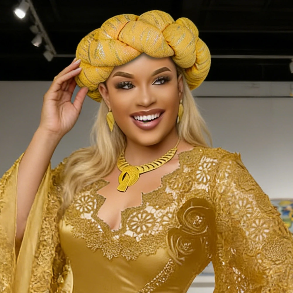 

Fashion Shiny Hair Tie for Women Elastic Headband African Big Braid Twist Headwear Female Headwrap Ladies Turban Hair Bands Hat