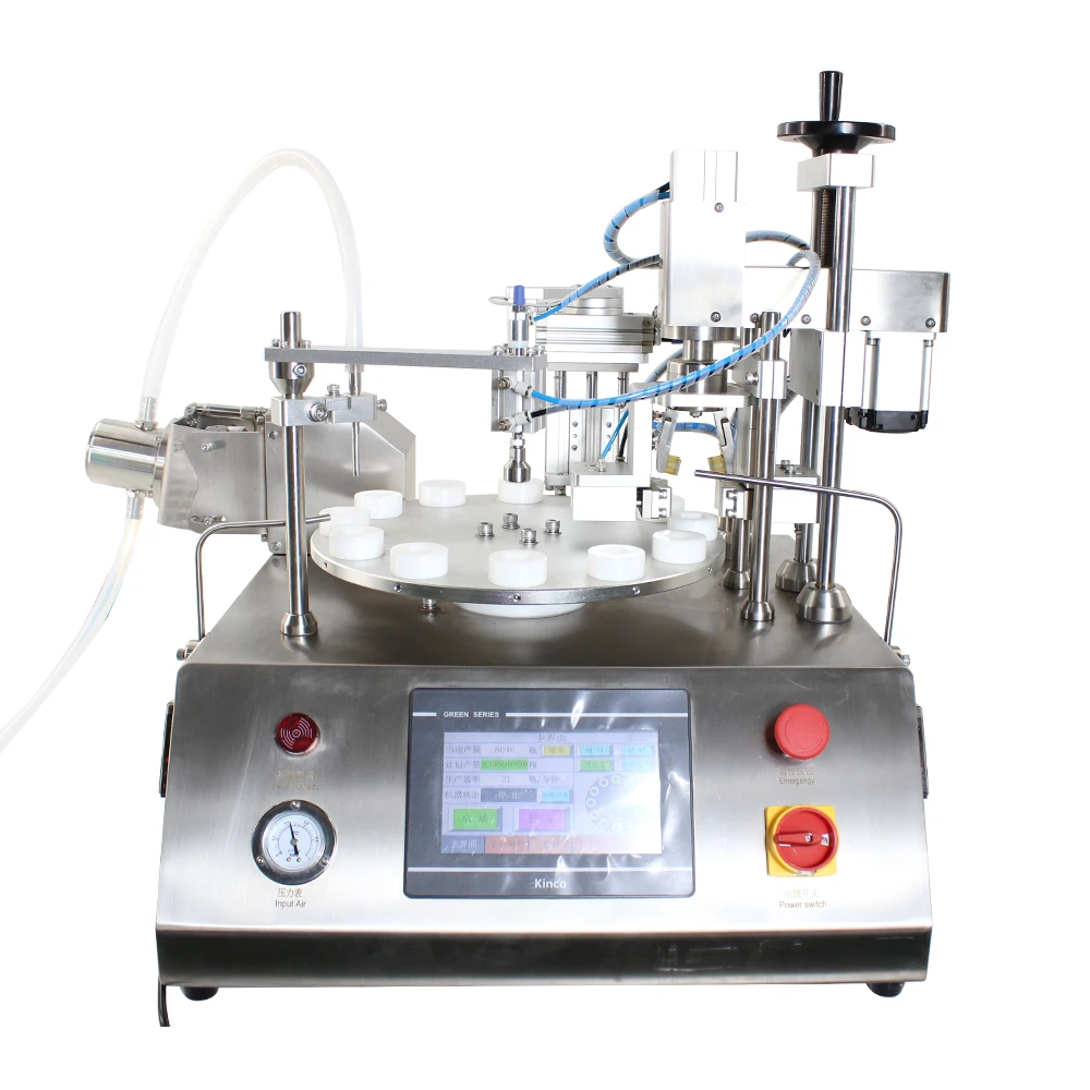 Semi Automatic PLC Viscous Liquid Dispensing Capping Machine for Oil Collagen Liquid Centrifuge Tube Packaging