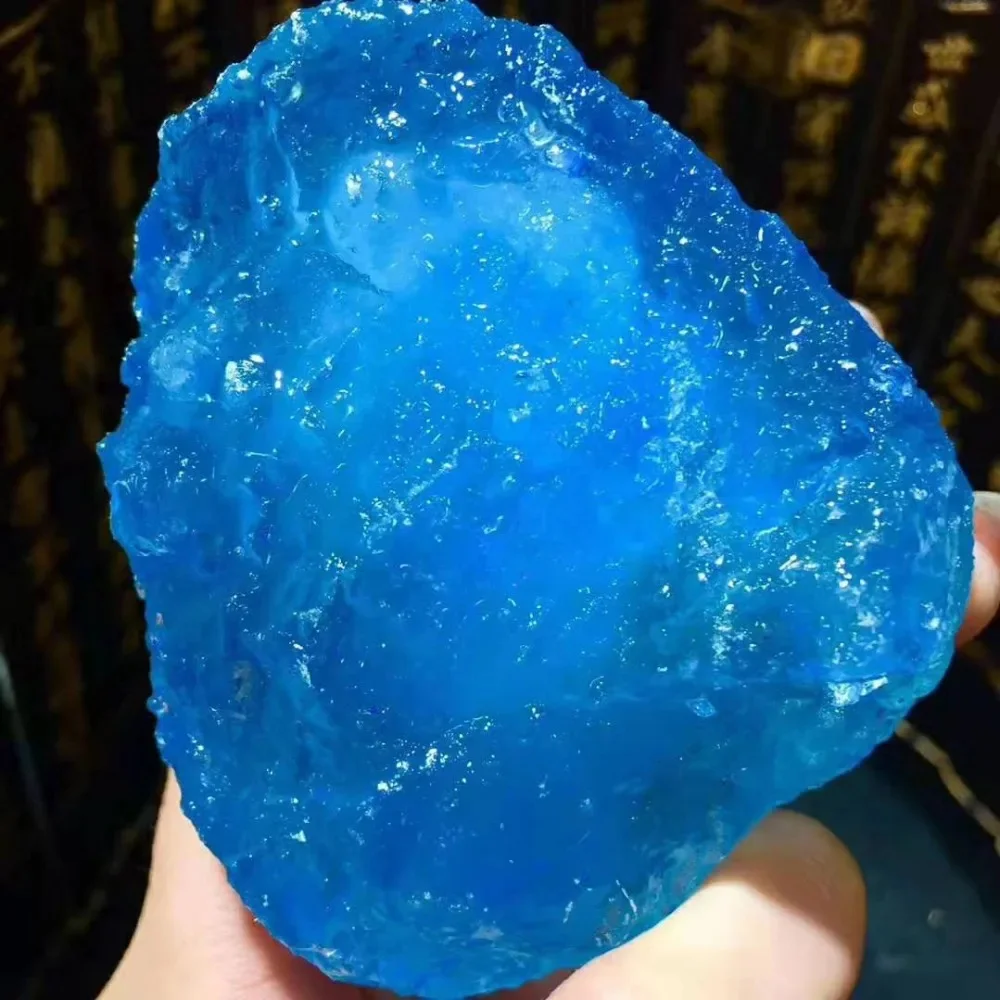 Beautiful Natural Aquamarine Sea Sapphire Crystal Raw Stone Natural Reiki Healing Garnish