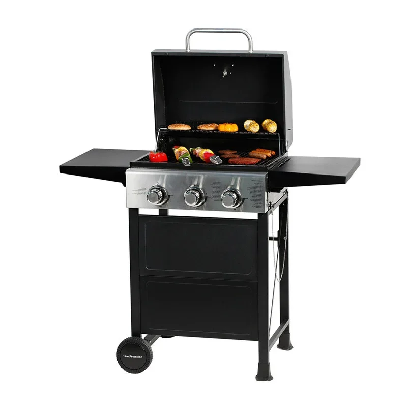 

Courtyard Outdoor Gas BBQ Grill Garden Household American Style Braised Oven Removable Barbecue Rack With Seasoning Basket