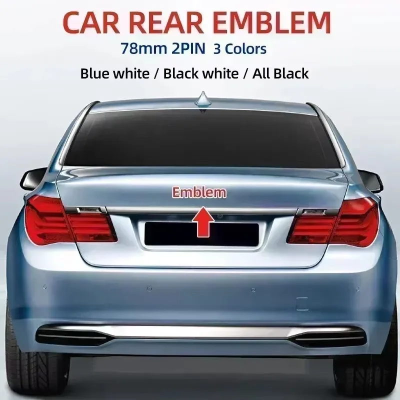 

1pcs 78mm 51141970248 Car Emblem Reartrunk Logo Badge Styling Accessories for BMW E66 E53 X5 E46 E90 E39 E38 E36 E60 F30 F20 F10