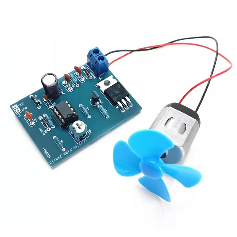 DIY NE555 DC Motor Pulse Width Speed Controller Electronic Soldering Practice Loose Partsnic Kit Physics Teaching Supplies