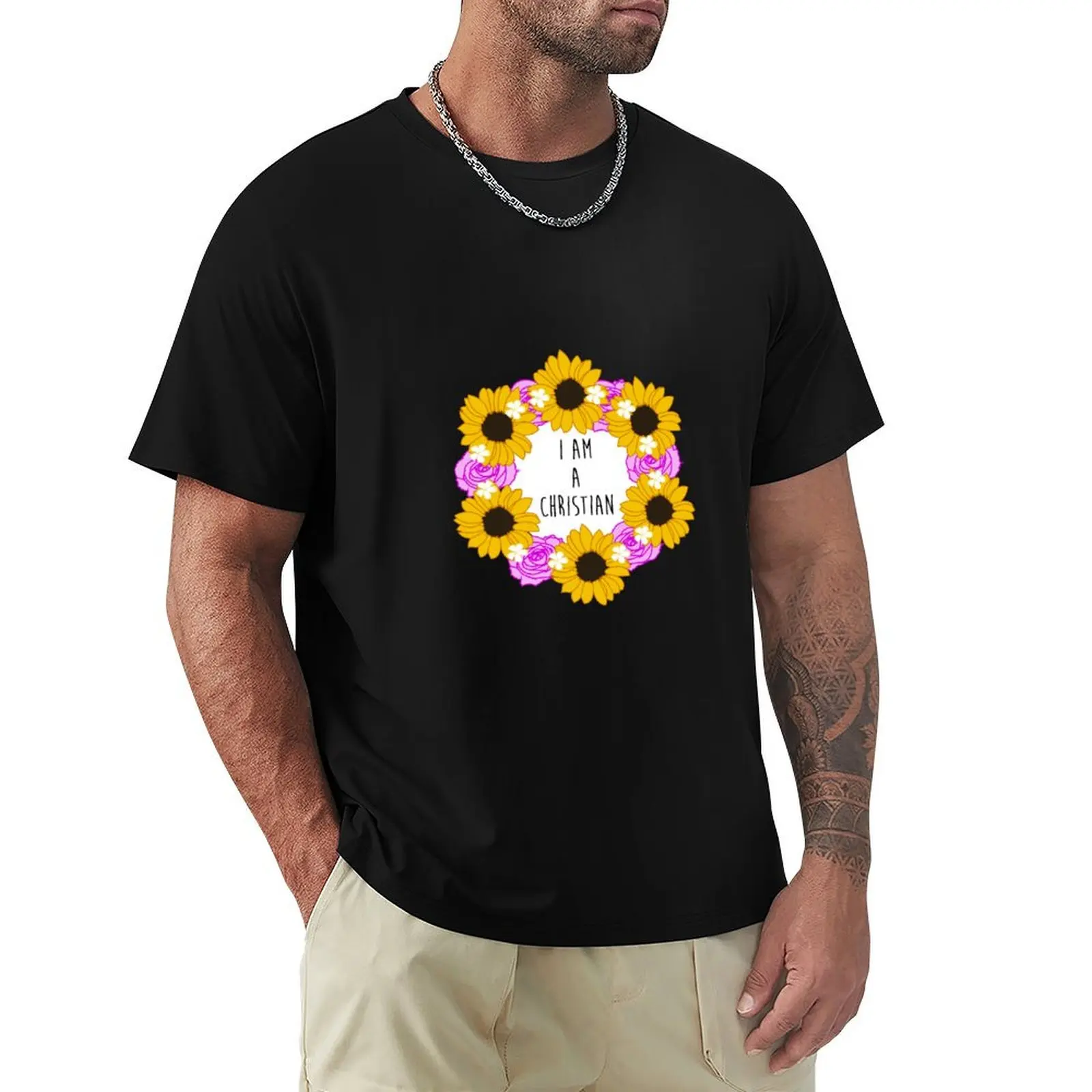 

I am a Christian T-Shirt graphics tees Short sleeve tee men t shirt