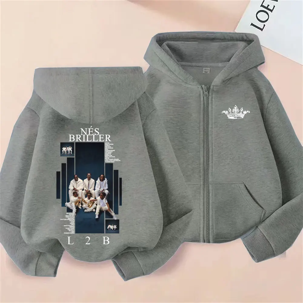 Custom Custom Rapper L2B Nes Pour Briller Album Graphic Zipper Hoodie Men Women Hip Hop Fashion Pop Music Zip Up Jacket Male Cas