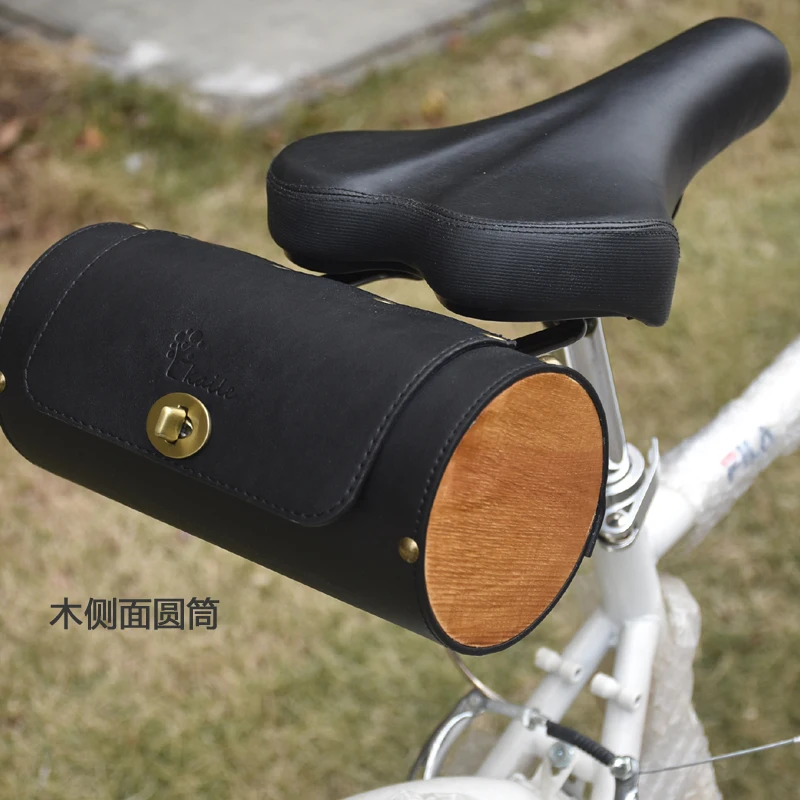 Sac de queue électromécanique rétro en cuir PU pour vélo, sacoche de dégager de type rail, sac de subvention pour vélo de route de montagne, G124