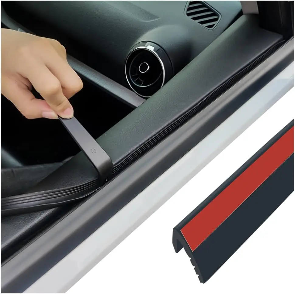 

Car Door Rubber Seal Strip Silent Dustproof Rubber Car Window Seal Strip V-Shaped Self Adhesive Automotive Window Seals Trim