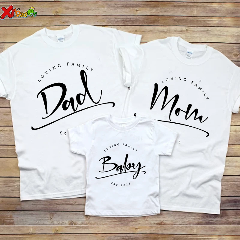 

Family Matching Shirts holiday vacation Shirt 2023 Family Outfits Look set Party Shirts Custom Name Mom Dad Baby Onesie summer