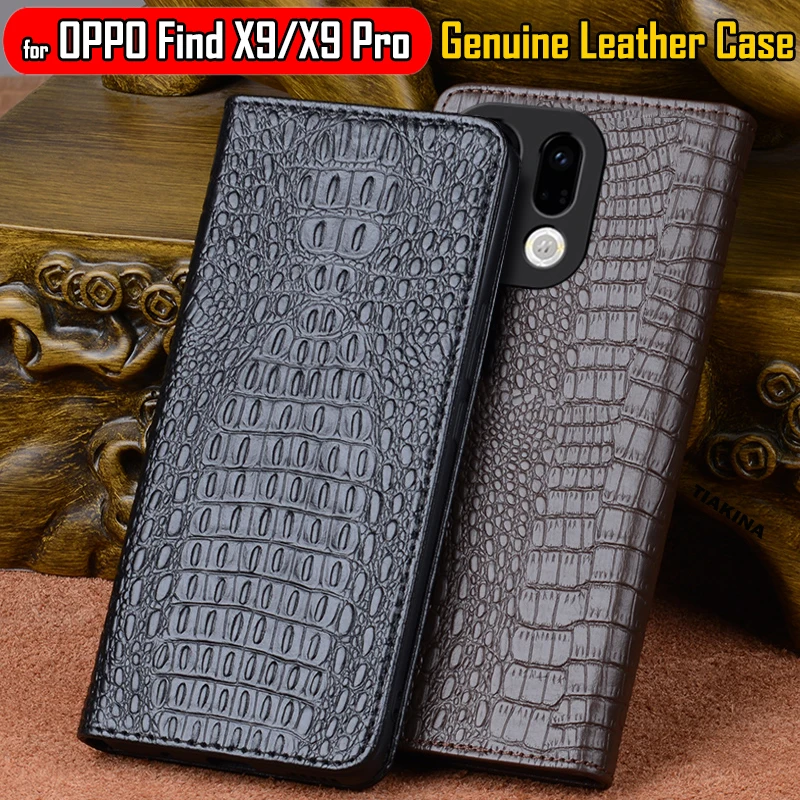 

Флип-чехол из натуральной кожи для OPPO Find X9, чехол для OPPO Find X9 Pro, чехол для сна, модный держатель с подставкой, принципиально