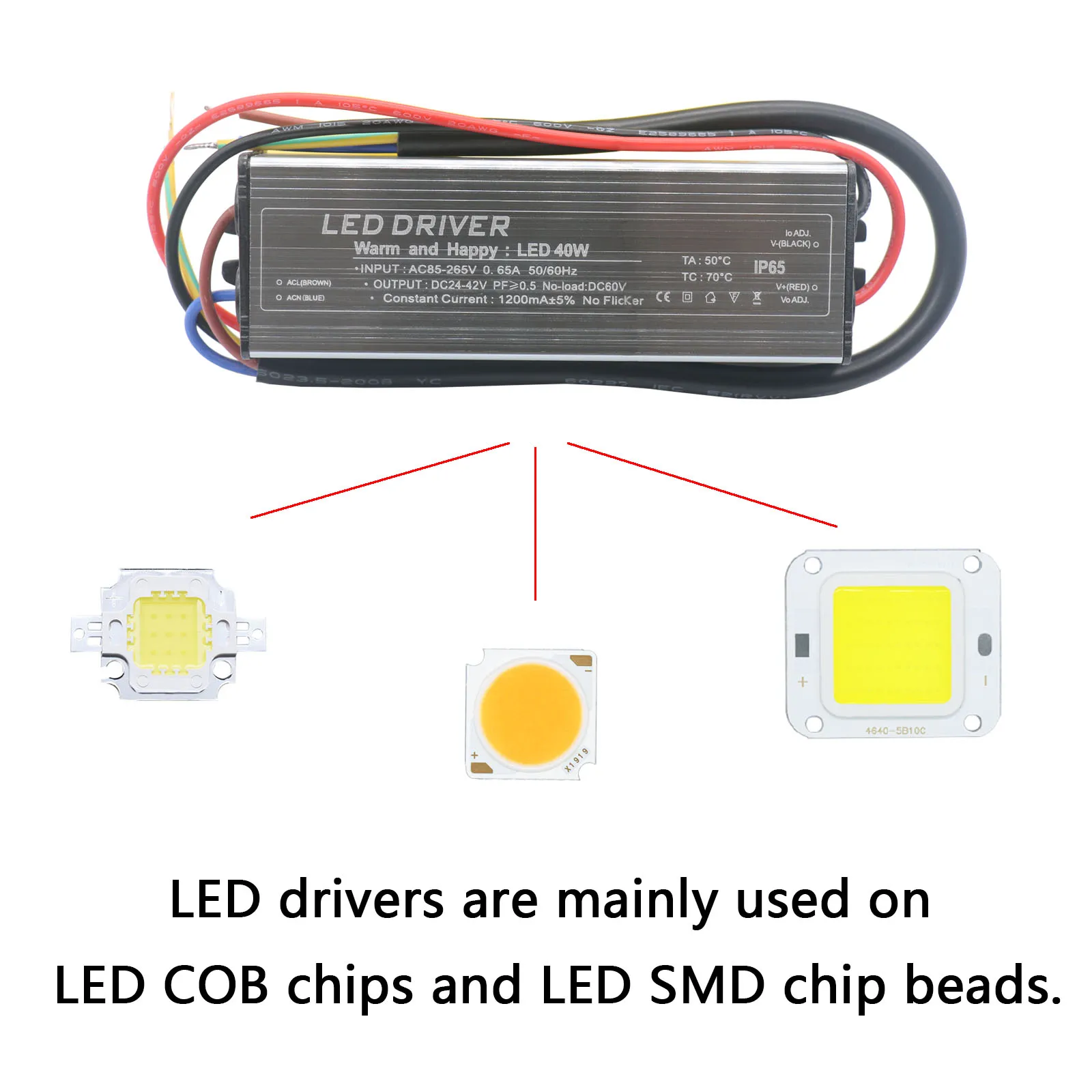 LED Driver 5W 10W 20W 30W 40W 50W 1500mA Power LED Driver light Transformer IP65 Waterproof Adapter for Supply Floodlight DIY