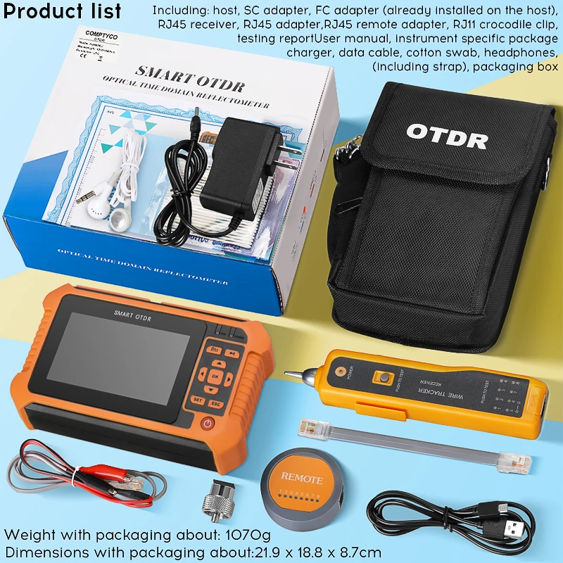 COMPTYCO OTDR AUA 562U/A 1625nm 80KM 22dB Fiber Optic Reflectometer Touch Screen VFL OLS OPM Event Map Support Active Fiber Test - Image 6