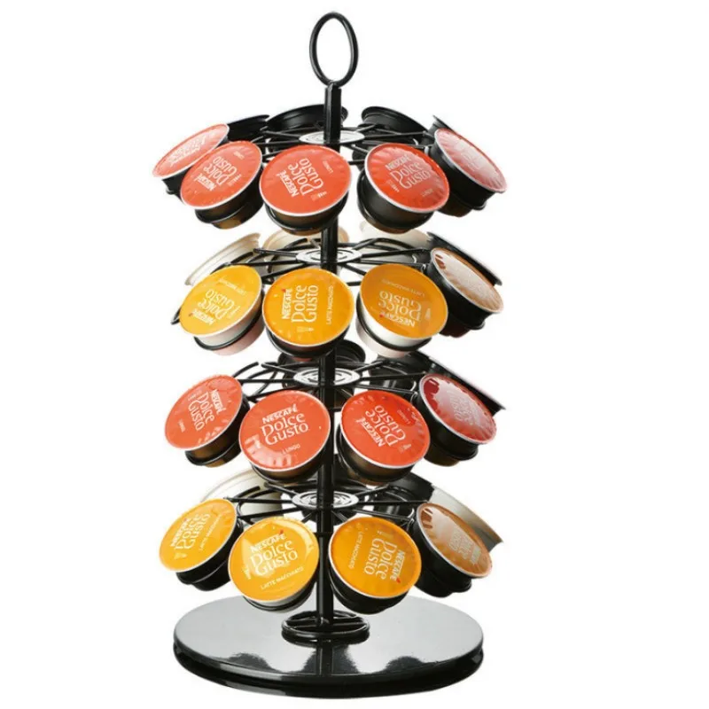 Capsule Organizer for Dolce Gusto Compatible with 36 Cup Pods Coffee Pod Holder for Countertop Spins 360 Degrees Christmas Shape