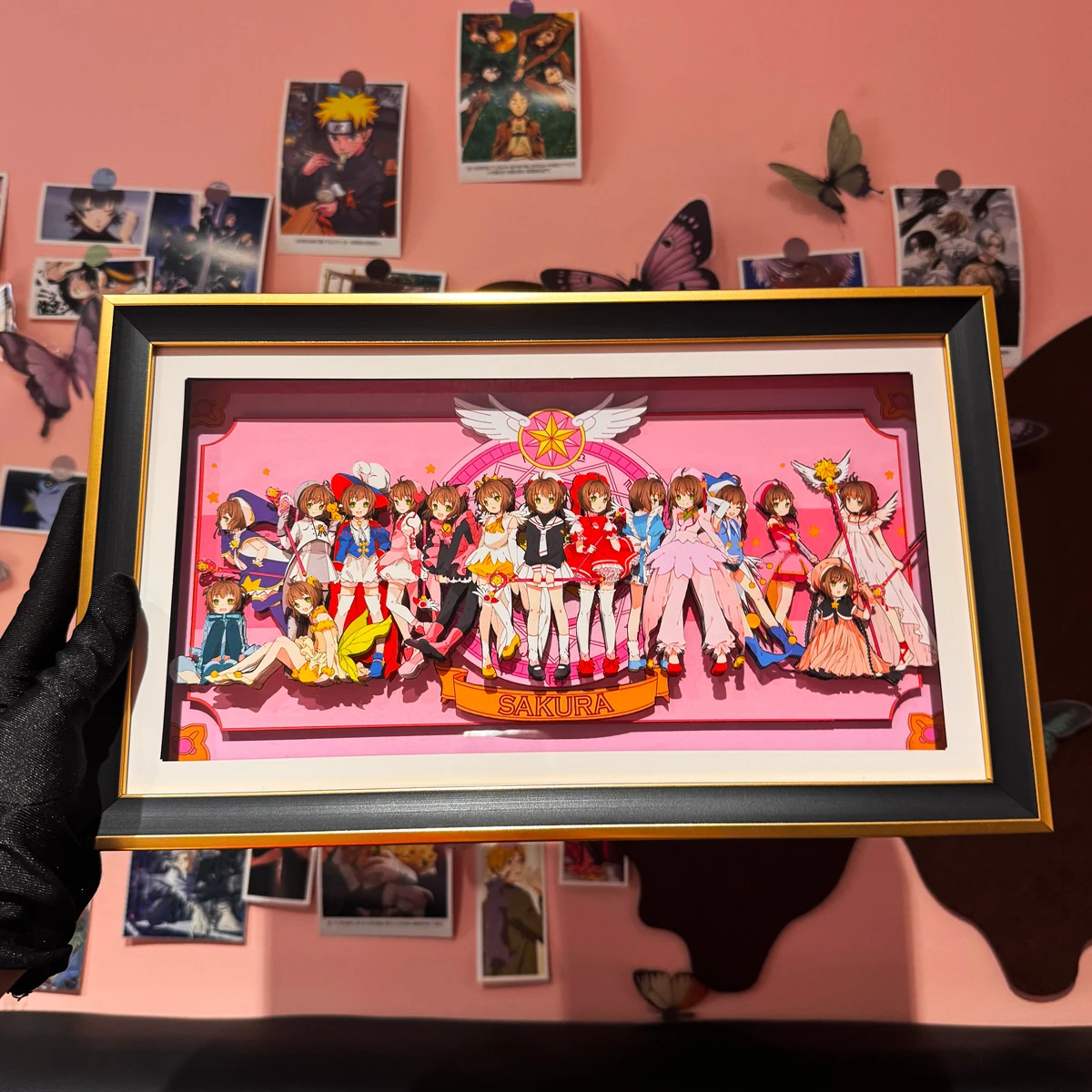 

Cardcaptor Sakura Handmade 3D Art Painting Cartoon KINOMOTO SAKURA Figure Desktop Ornament Fans collect gifts