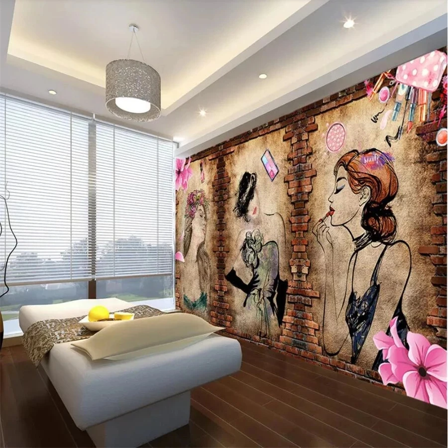 Customized Photo wallpaper 3D - Beauty Makeup Wallpaper 评论和价格