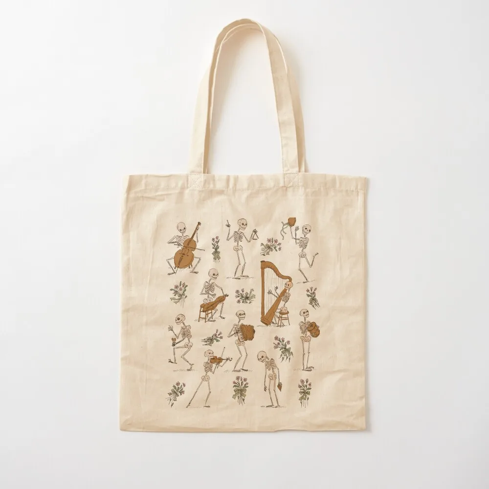 الهيكل العظمي أوركسترا حمل حقيبة تسوق حمل حقيبة الرجال مخصص النسيج المتسوق النساء