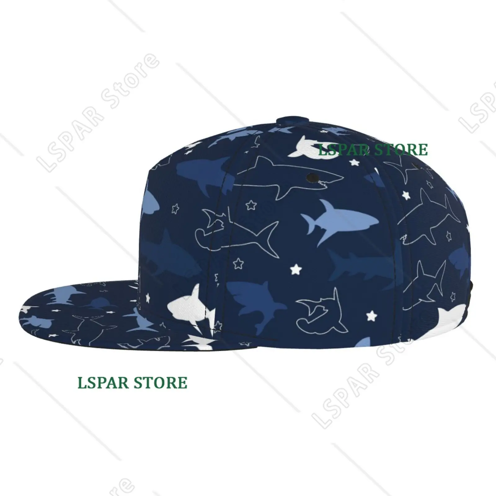 Cool Shark Baseball Cap Snapback Hats Adjustable Cap Excavator Hat Trucker Hat for Travel Picnic Outdoor