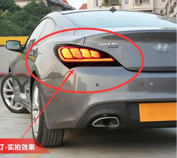 Dynamic car bumper tail light headlight Coupe Rohens taillight 2009~2012y LED car accessories Taillamp Rohens rear light fog