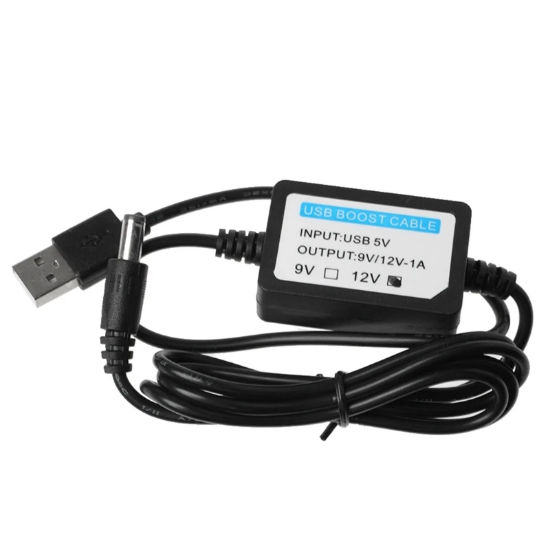 USB تهمة قوة تعزيز كابل ل 5V إلى 12V 1A تصعيد محول محول USB شحن كابل مع دفعة مكون N2UB