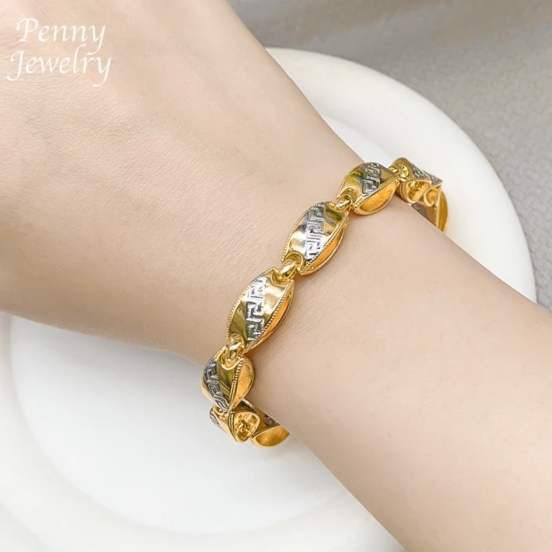 

High Quality Dubai Gold Plated Jewelry Set Hip Hop Necklace Bracelet Men Fashion Engagement Jewellery for Party Wedding Gifts