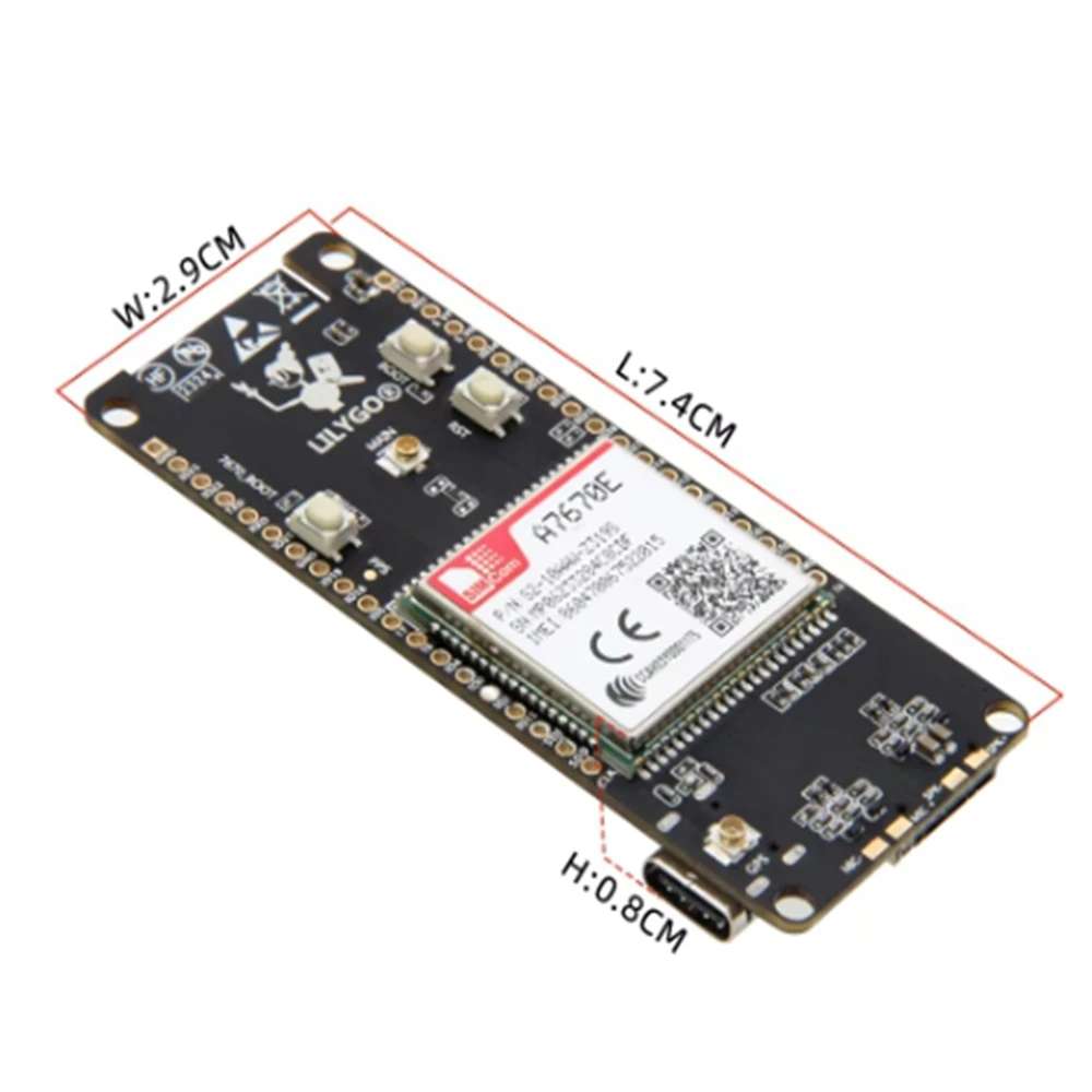 T-Call A7670 4g 2g esp32 Placa de entidad a7670e lte gsm Mobilfunk netz ESP32-WROVER-E WLAN Bluetooth-Funkmodul
