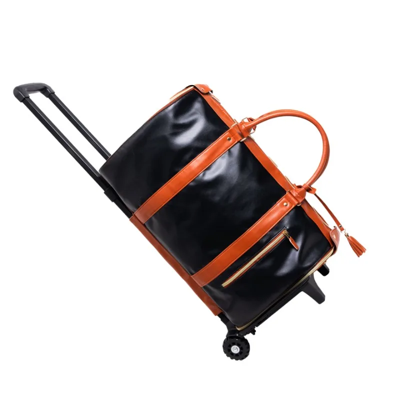 

Trolley Bags with Wheels Carry On Luggage Garment Duffel Bag Travel Suitcase for Dress Suit Rolling luggage Weekender Bags