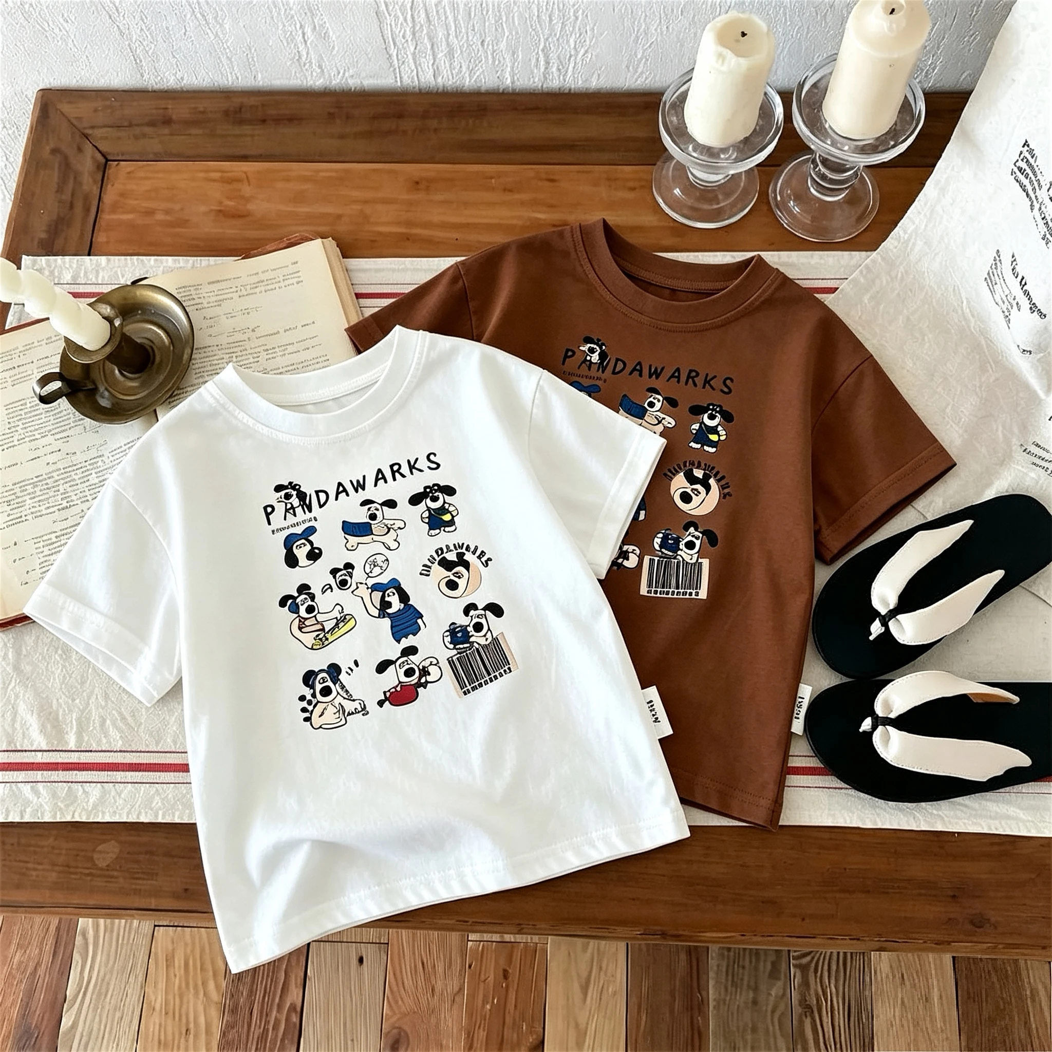 1-7 Year Old Girl Boy Clothes Tshirts Fashion Versatile Children's Wear Tops Short-sleeved Tees Kids Clothing Loose Casual Tees