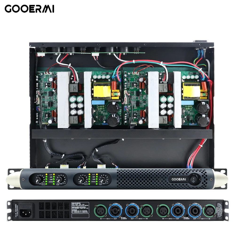 Professional Class D Audio Power Amplifier Channel 4 Channel Stereo Audio Professional Digital Power Amplifier KTV Amplifier