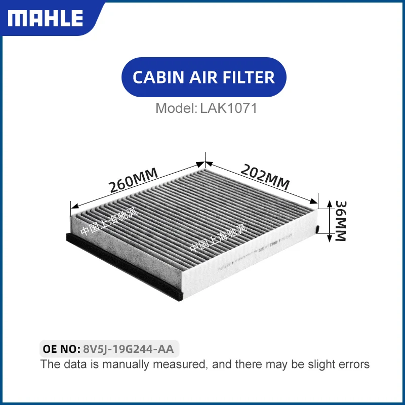 Filtro de cabina de carbón activado MAHLE LAK1071 para Ford Focus F1 Focus RS Focus ST ESCORT Kuga 8V5J19G244AA