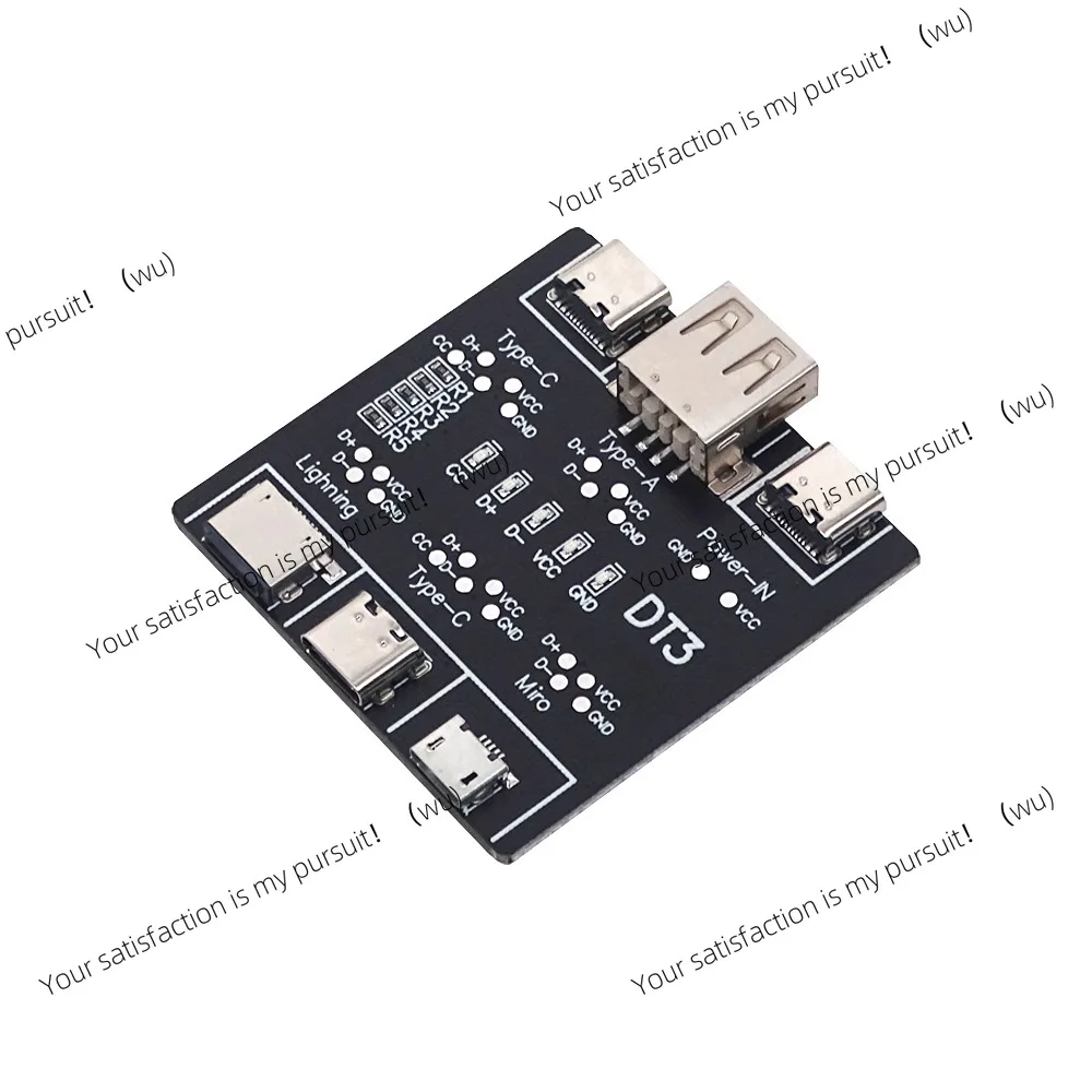 Data cable detection board, suitable for Apple Android mobile phone Type-c port fast charging cable abnormality detector module