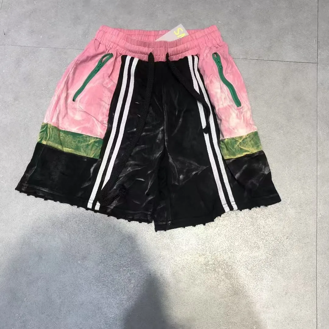 2025 Summer New Trendy Brand European Retro Elastic Waist Do Old Casual Shorts Sports Casual Women Shorts Black Shorts