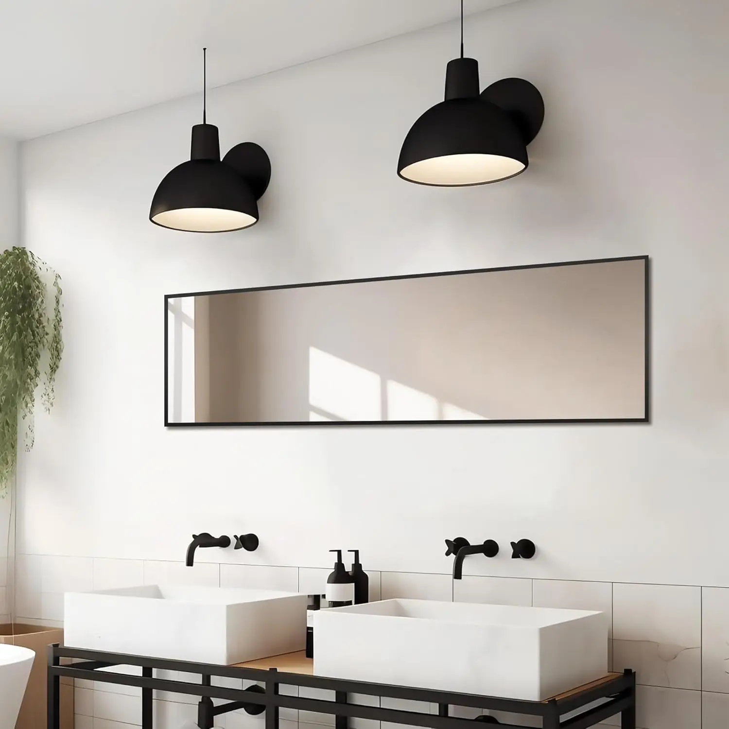 مرآة حائط XMSJ كاملة الطول، مرآة قائمة لكامل الجسم، مرآة أرضية كبيرة لباب الحائط وغرفة النوم وغرفة المعيشة والحمام