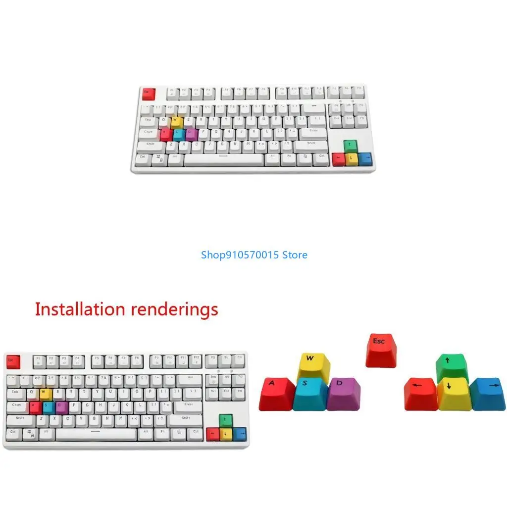 Teclas teclado B95C OEM perfil PBT RGBY modificadores 9 teclas peças reparo teclas